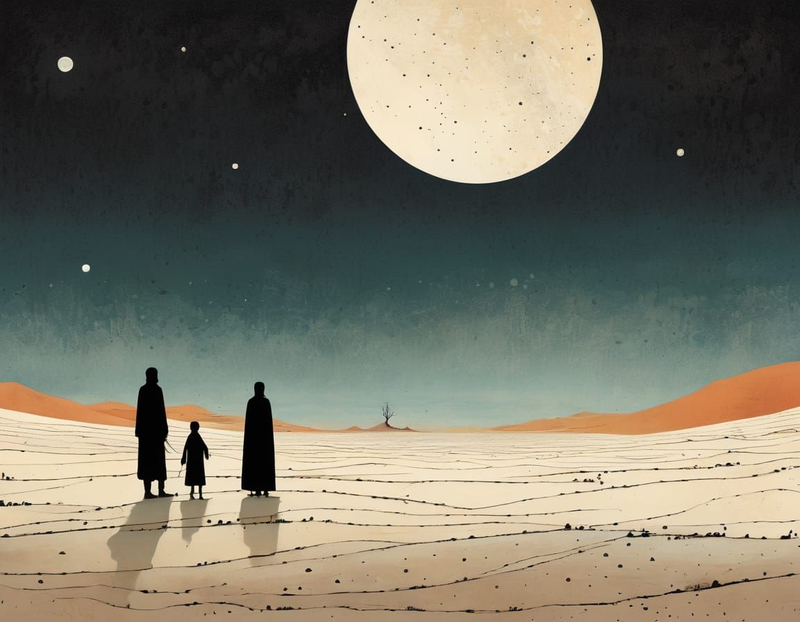 Endless Sand Desert Landscape