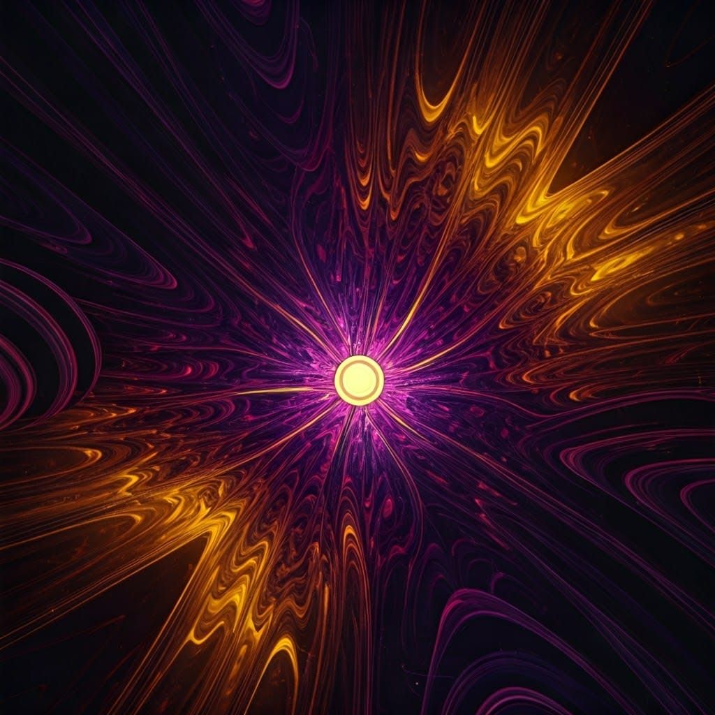 Cosmic Flowers Bloom in Abstract Garden