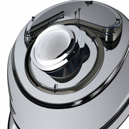 Futuristic Ionic Fraculator with Hyperrealistic Design