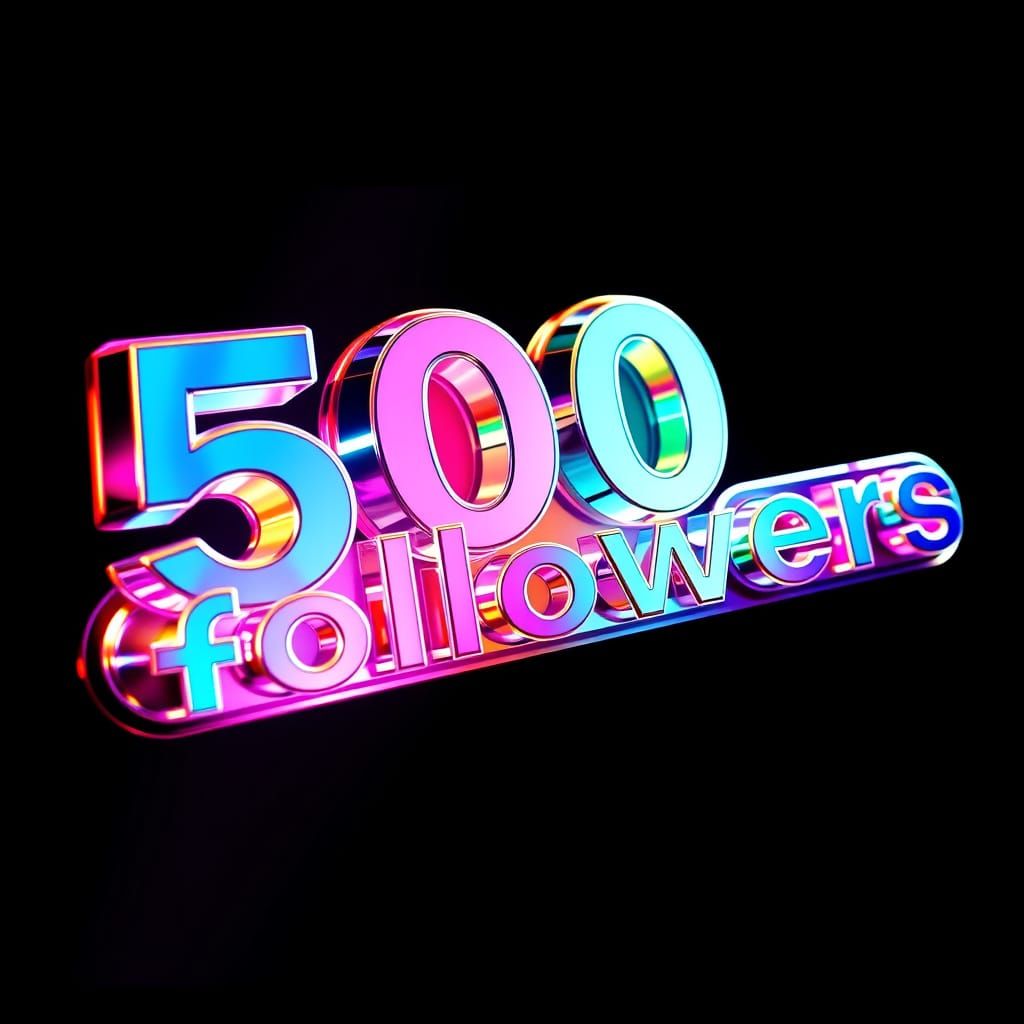 Futuristic Metallic Sign with Prism Effects