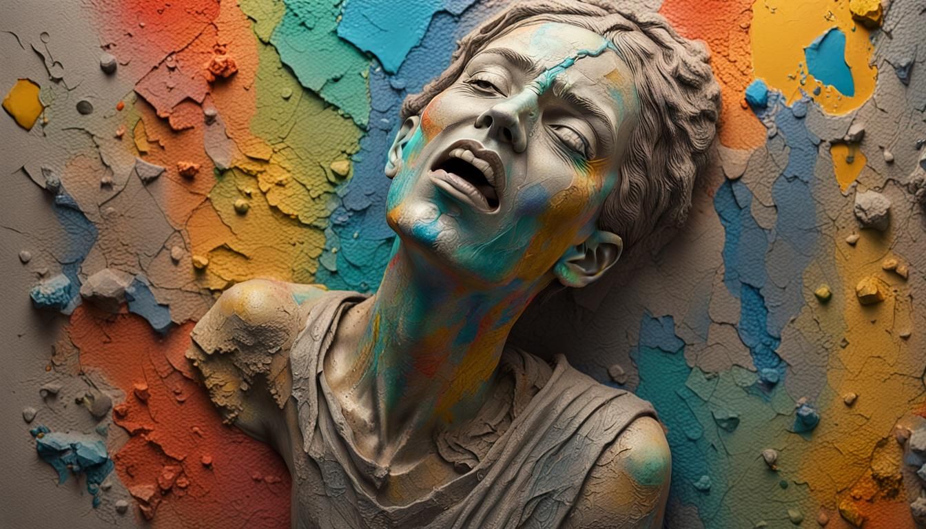 Drunk Urban Party Goddess in Splash Art Style