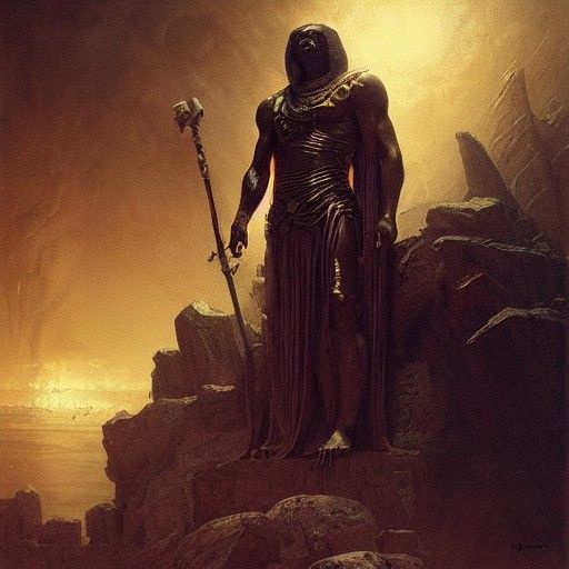 Horus Lupercal in Gothic Horror Style