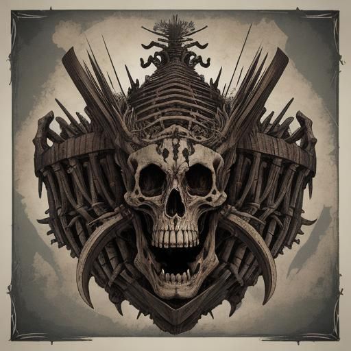 A human Rib cage is the Hull of a demon ship