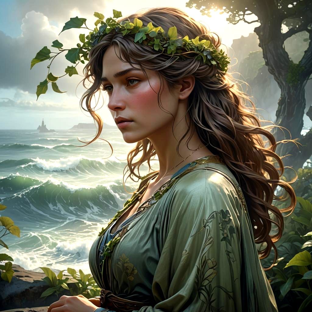 Detailed Portrait in Nature, Artstation Splash Art