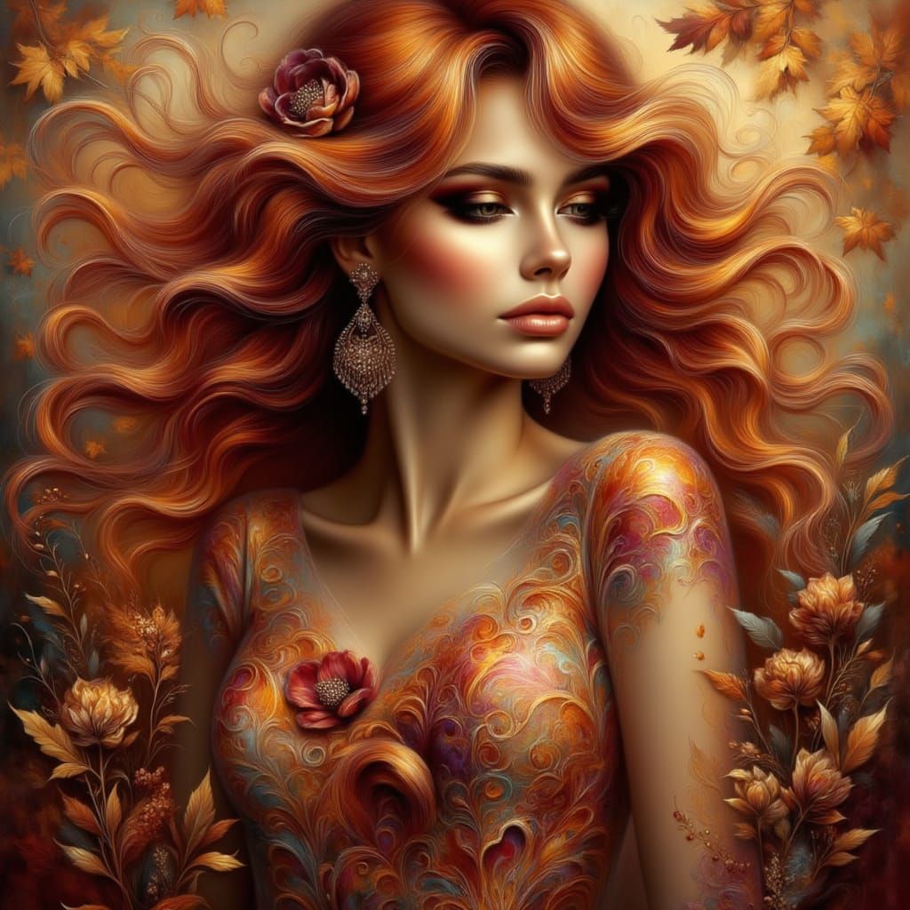 Beautiful Autumn Lady
