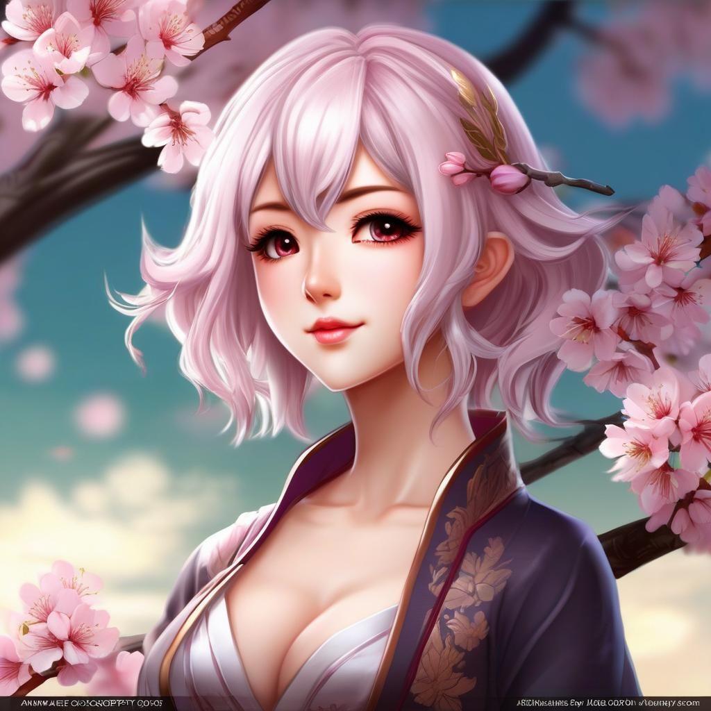 Stunning Anime Cherry Tree Concept Art