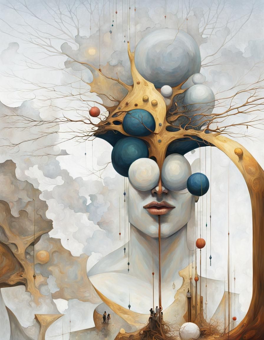 Zero Sum Game: Hyperreal Painting in Klimt Style