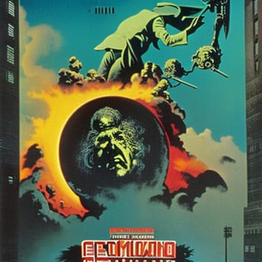 1980s movie poster for "The Spy with the Exploding Head" IV