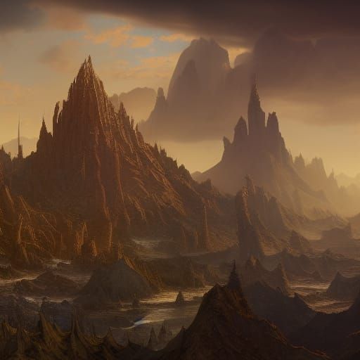 Fantastical Deep Color Landscape Art