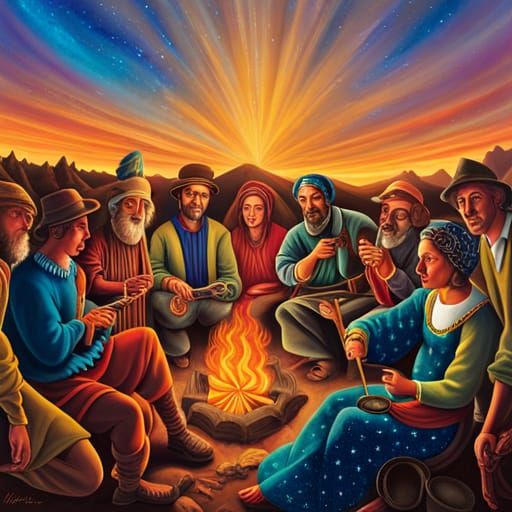 Psychedelic Time Travelers Campfire Reunion