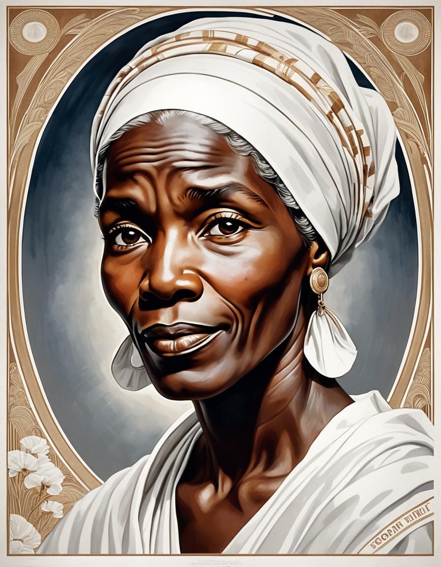 Retro Poster Art, 1850’s, Iconic, strong, confident Sojourner Truth was an American abolitionist and activist for Africa...