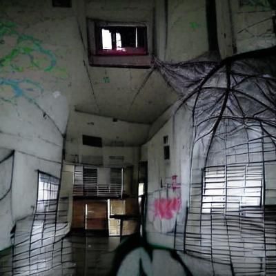 Lonely Abandoned Building Interior