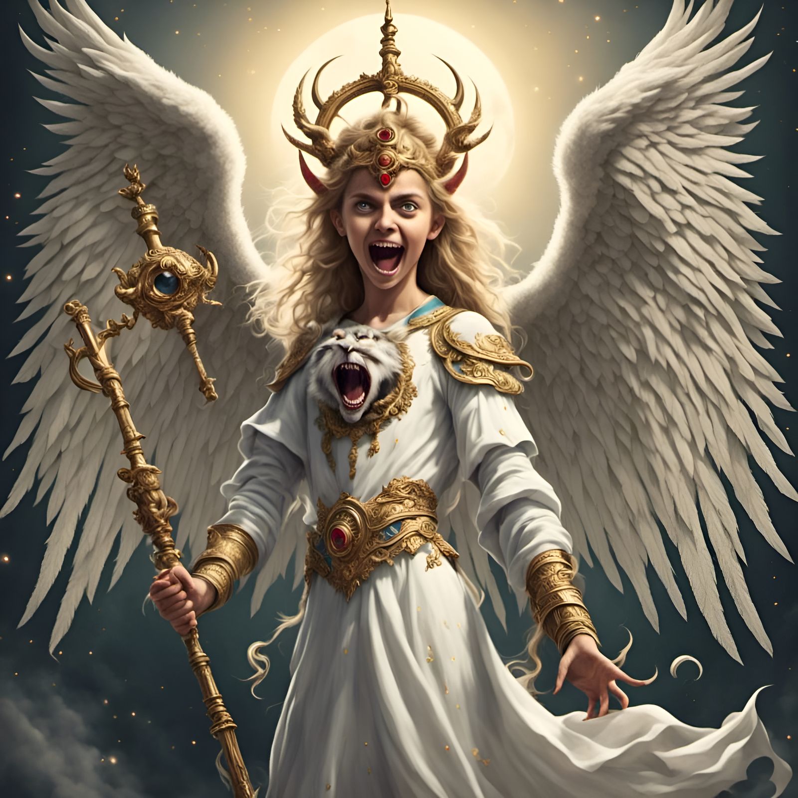 High-Resolution Angelic Figure in 8k