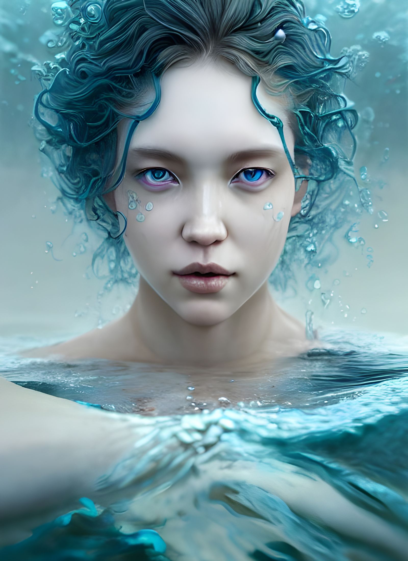 Ethereal Water Elemental in Photorealistic Style