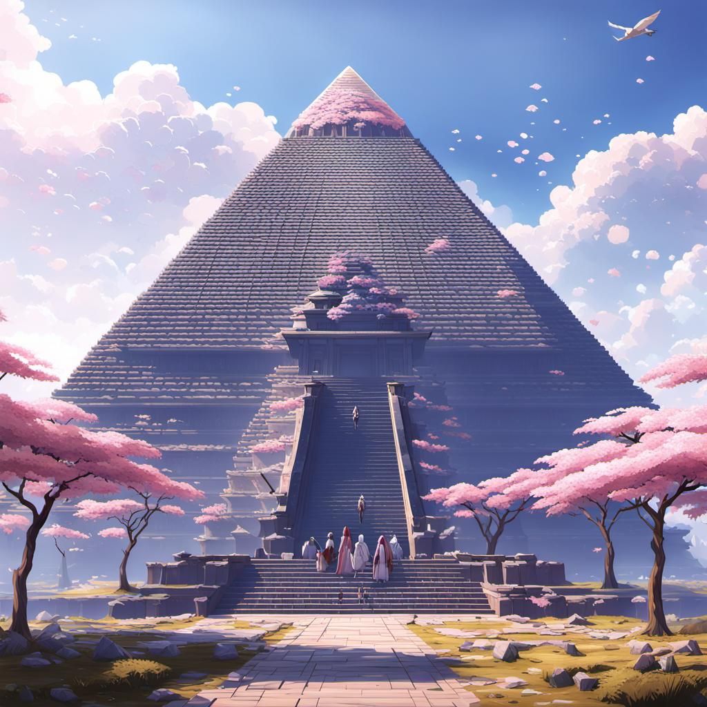 Sakura Nile Pyramid in 3D Anime Art Style