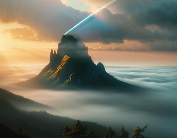 Coastal Sunset in Watercolour Impressionist Style