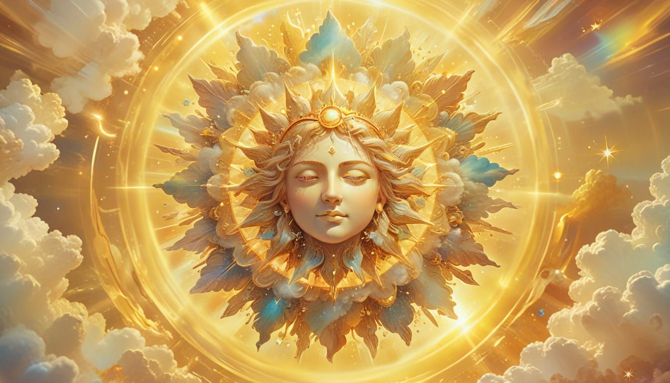 Divine Astral Goddess in Cosmic Holographic Light
