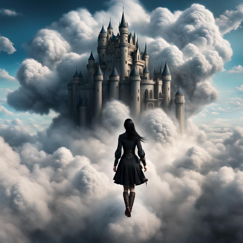 Girl Enters Cloud Castle: Digital Matte Painting