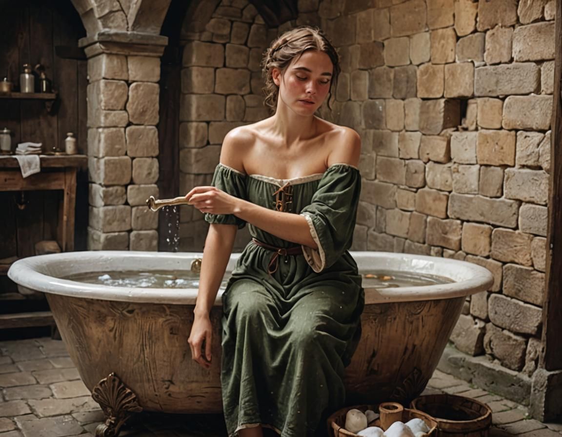 Medieval Era Bathing Scene