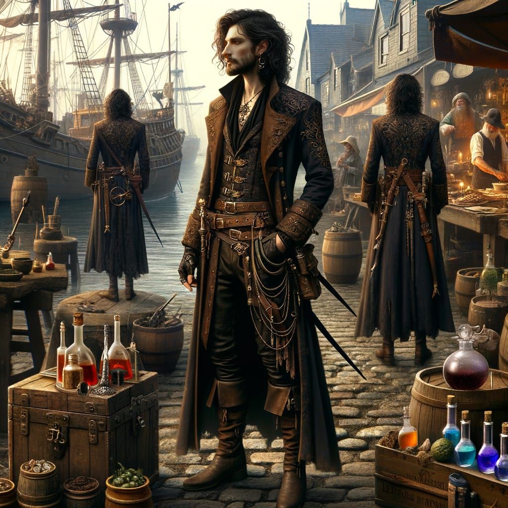 Fantasy Rogue in Lively Seaside Town