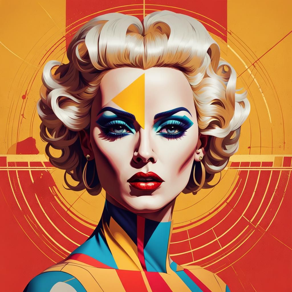 Drag Queen in Pop Art Style