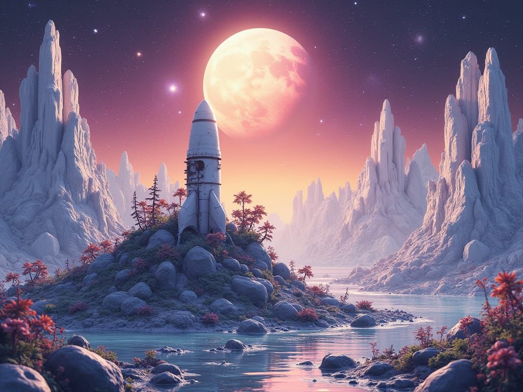 Bioluminescent Alien Jungle Concept Art