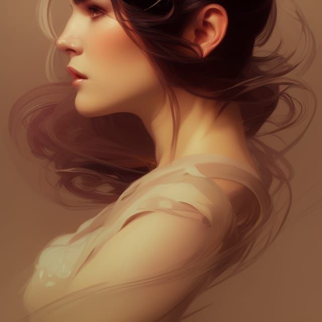 Elegant Lady Portrait in Hyperdetailed Digital Art