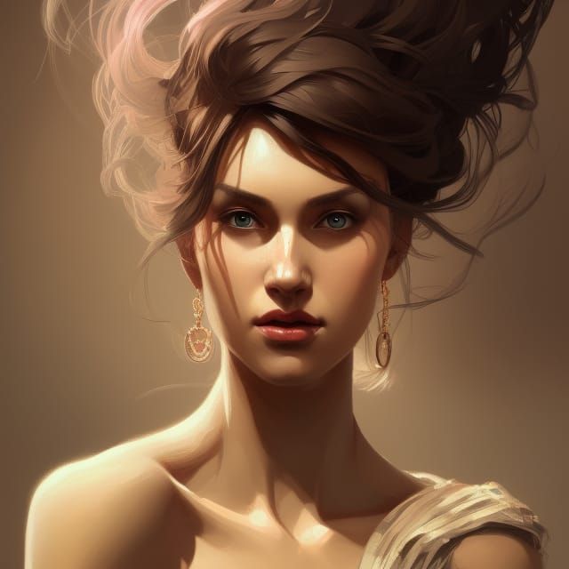 Hyperdetailed Portrait of Elegant Lady in Unreal Engine
