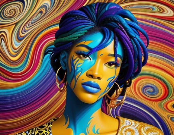 Keke Palmer Portrait in Vibrant Expressionism