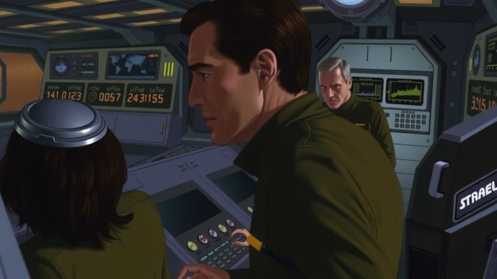 Futuristic Israeli Space Battleship Command Bridge