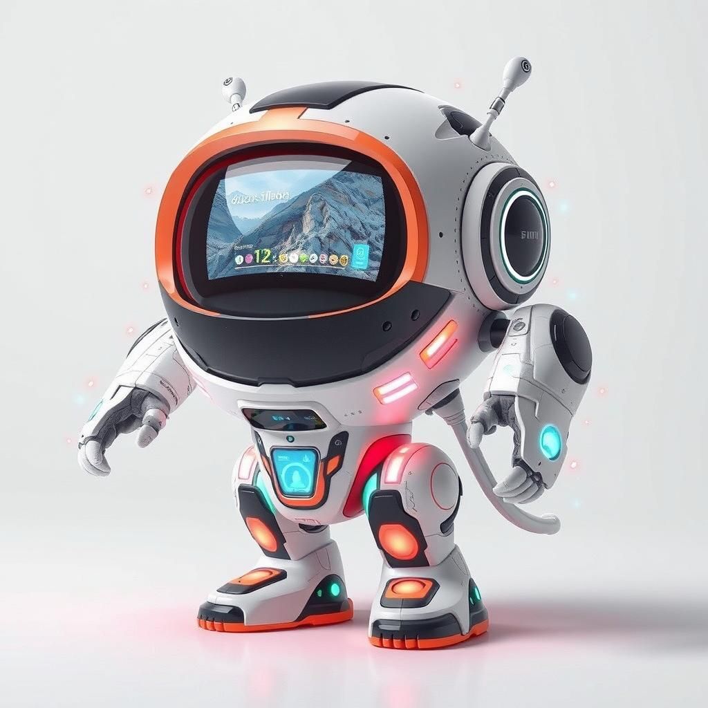 Futuristic Kid-Friendly Toy in 3D Anime Style