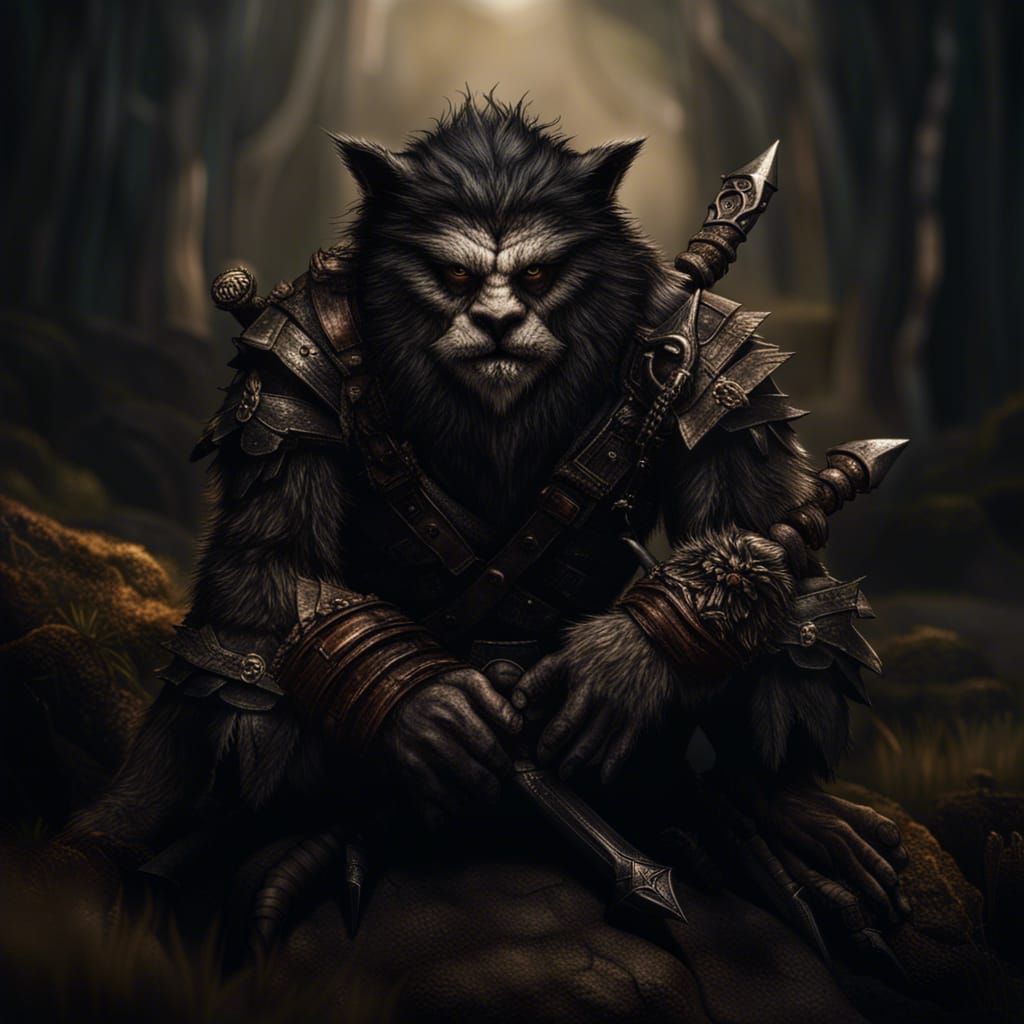 Hyperrealistic Bugbear Archer with Bow