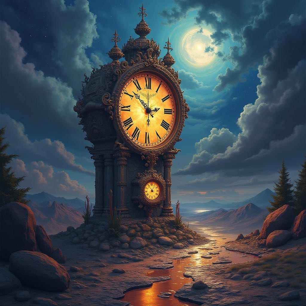 Time Flows Backward in a Dreamlike Salvador Dalí-Inspired Fa...