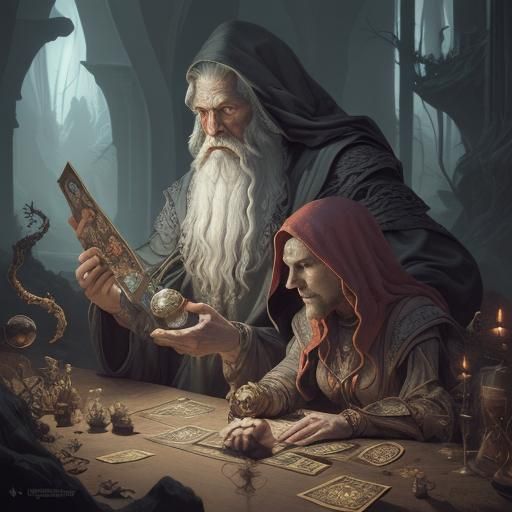 The Hermit and The Fool Tarot Concept Art