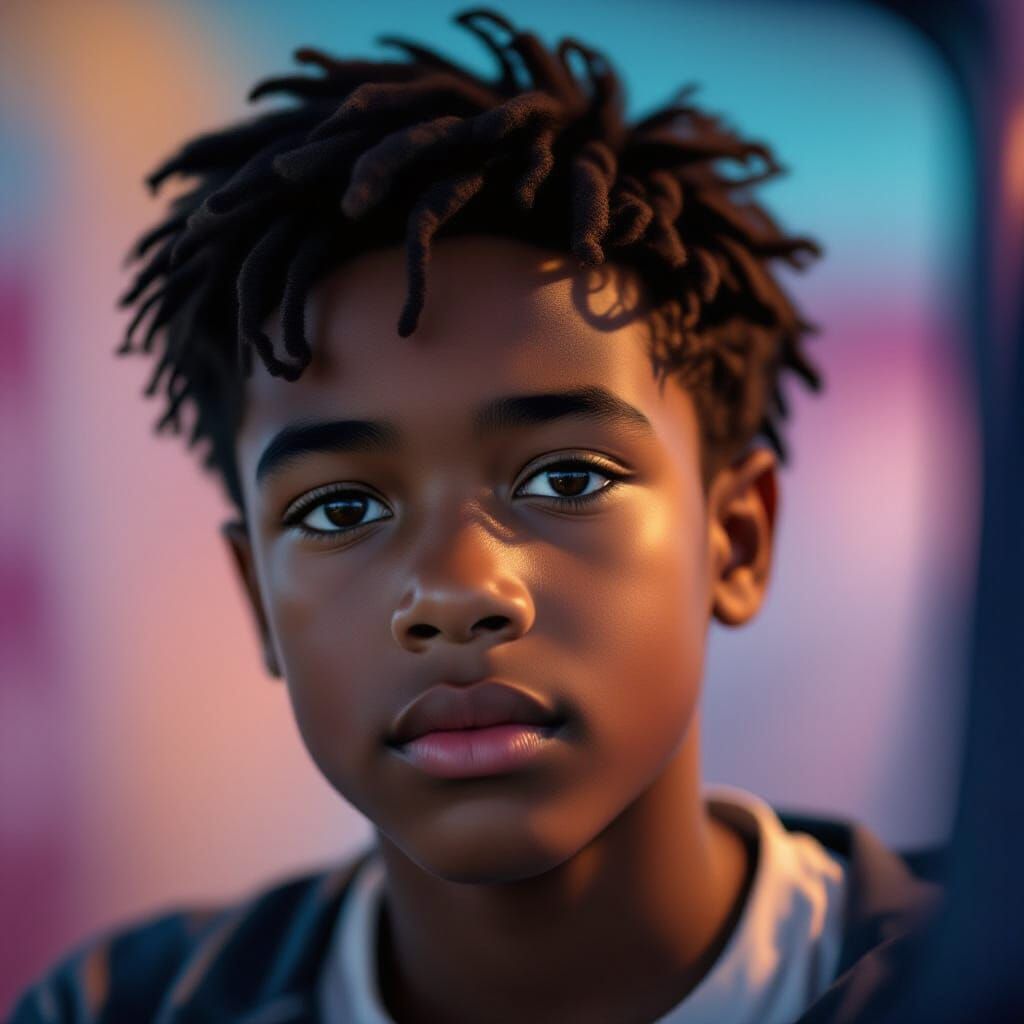 Boy in a Car: A Moment of Transit