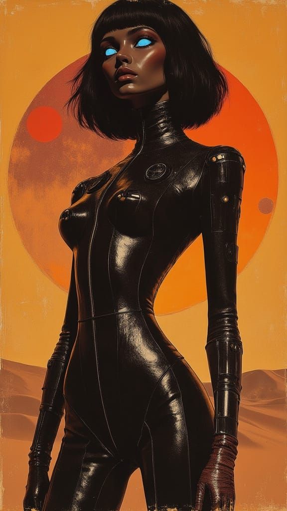 Enigmatic Chani Portrait in Vintage Style