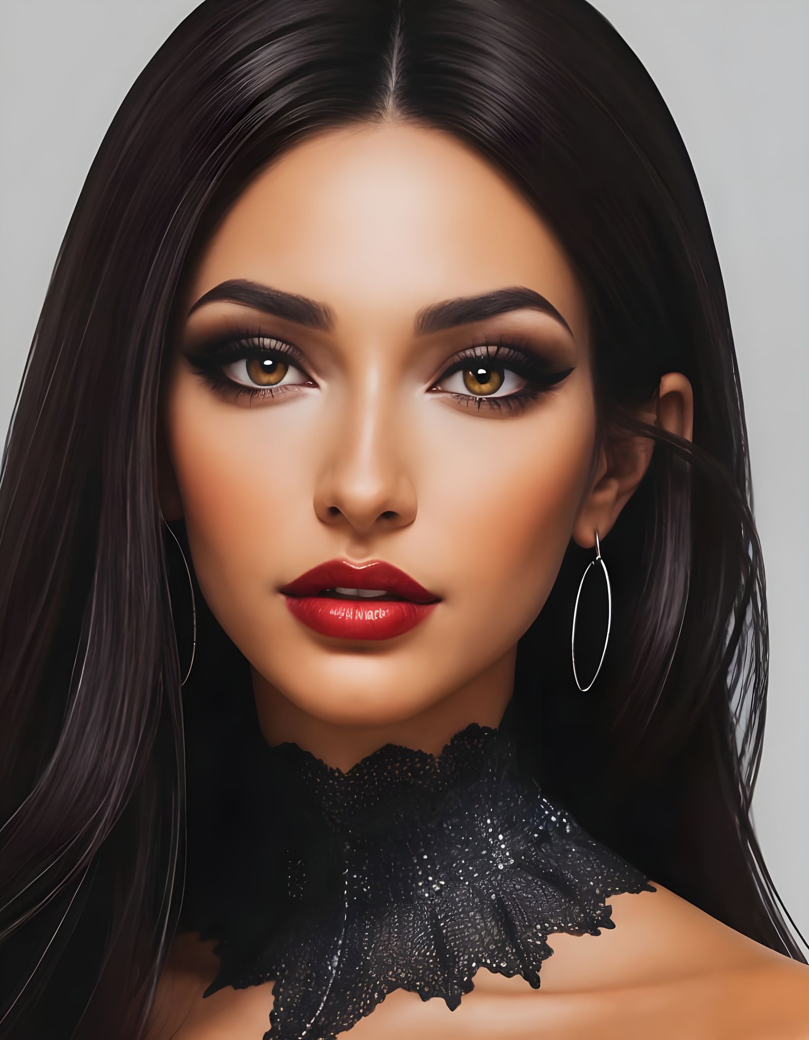 Surreal Black And White Portrait of a Latina Woman