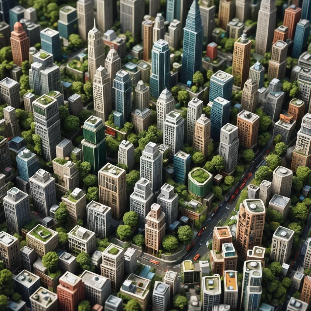 Highly detailed, macro-photography style close-up of urban s...