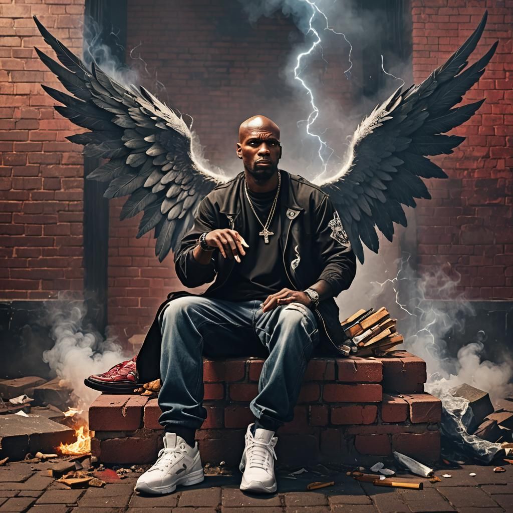 DMX with Angel Wings: Detailed Matte Painting