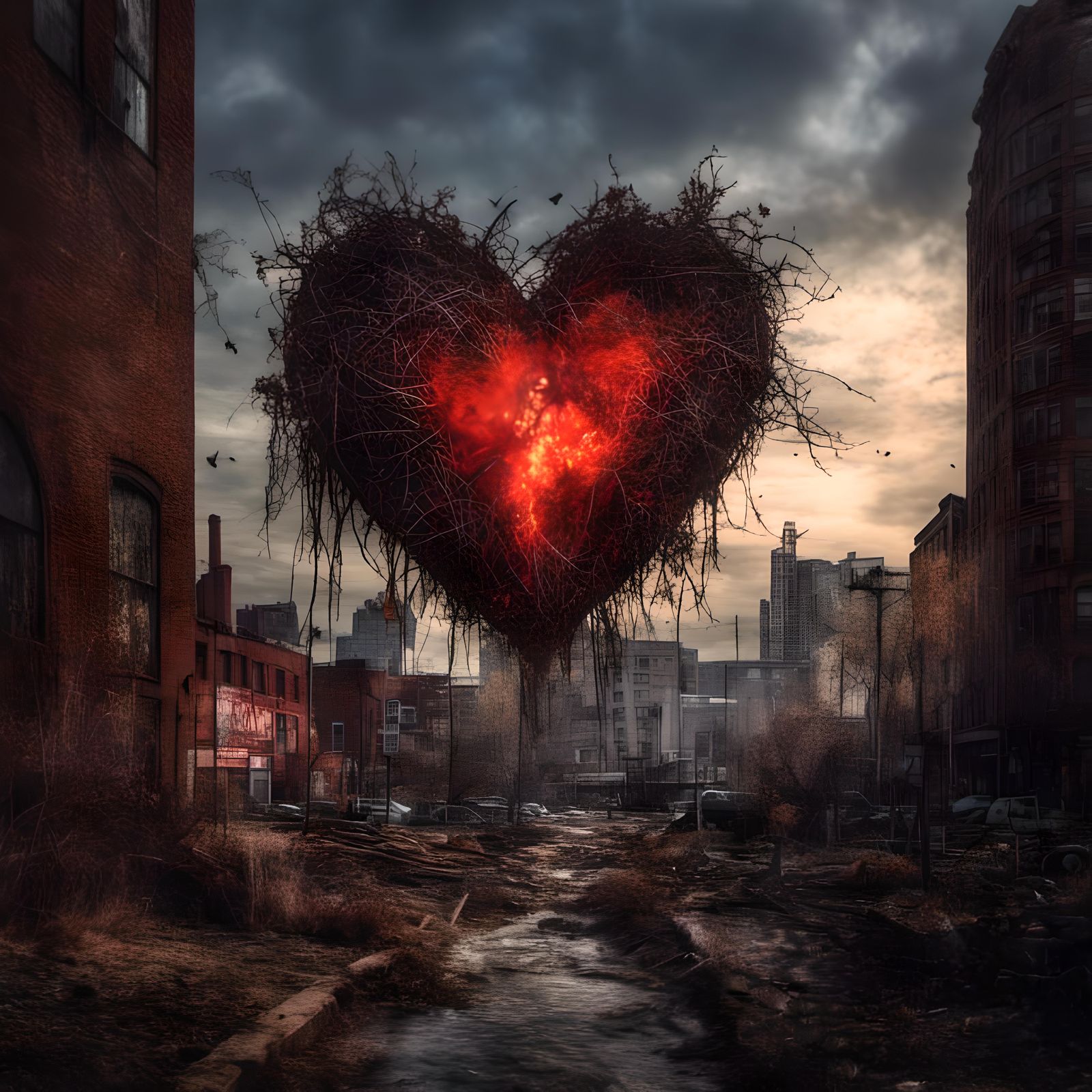 Detailed Broken Heart Fantasy Concept Art