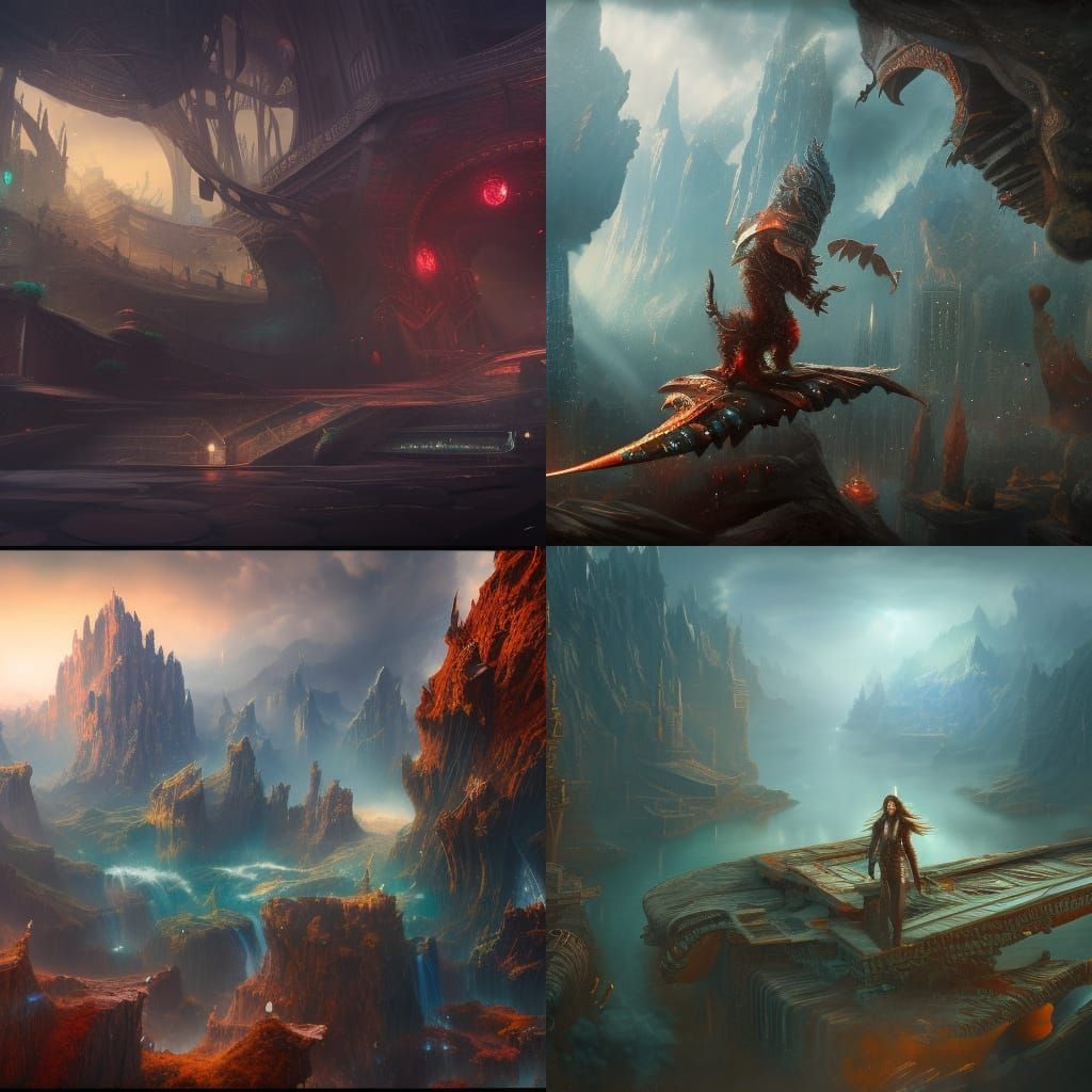 Fantastical Matte Painting in Deep Color