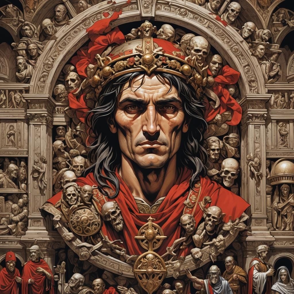 Sistine Chapel with Reliquary, Comic Book Art