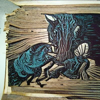 Mysterious Changeling Woodcut Illustration