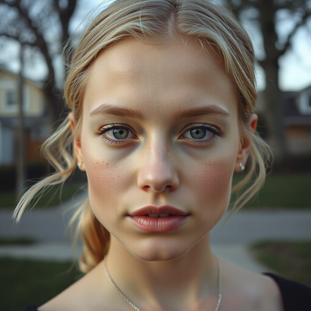 Photorealistic Portrait of a Beautiful American Woman