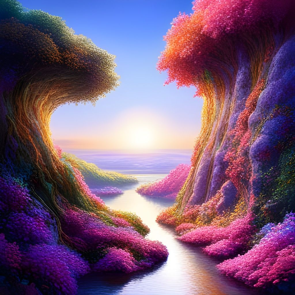 Endless Sparkles: A Dramatic Crystal Landscape