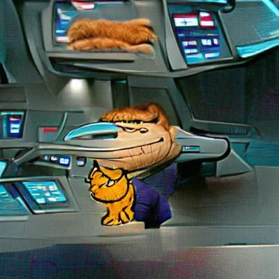 Garfield Enlists: Cat in Star Trek Uniform