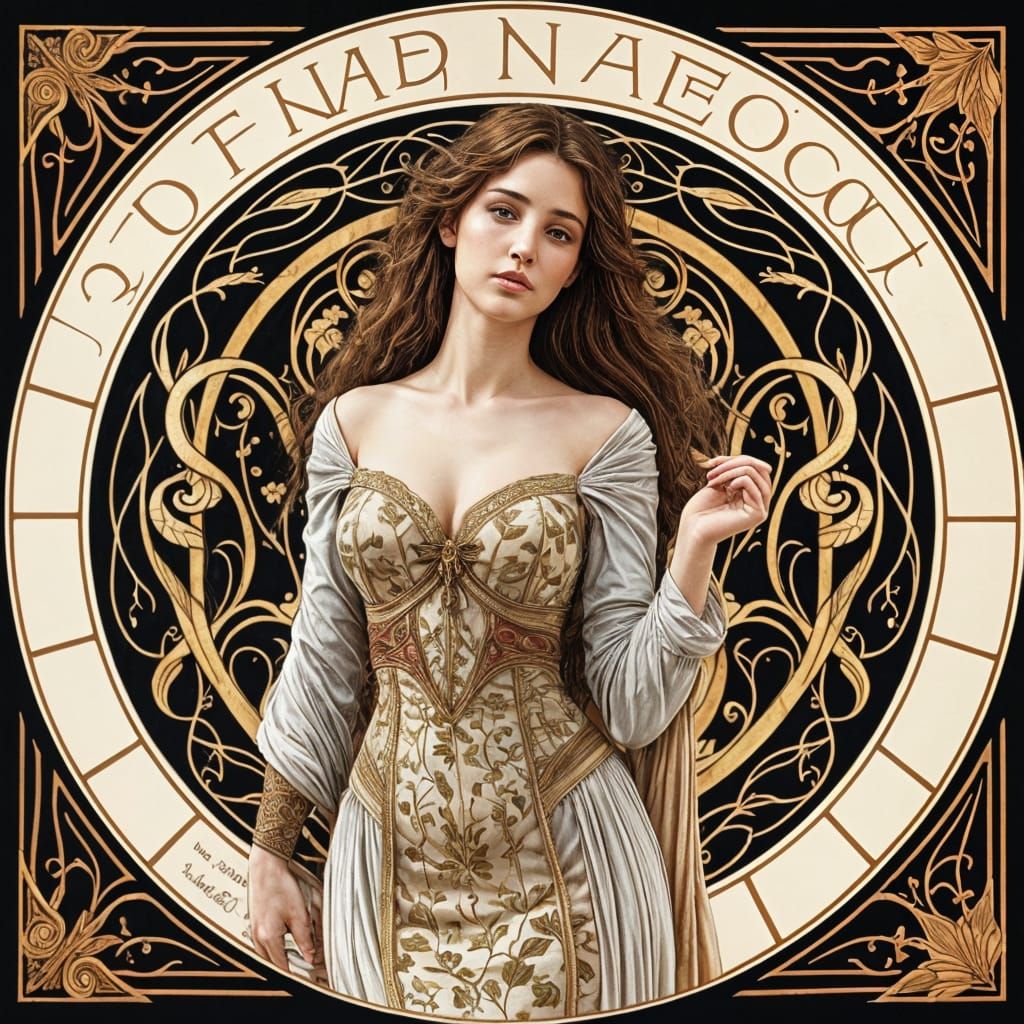 Belle Époque Beauty in Art Nouveau Style