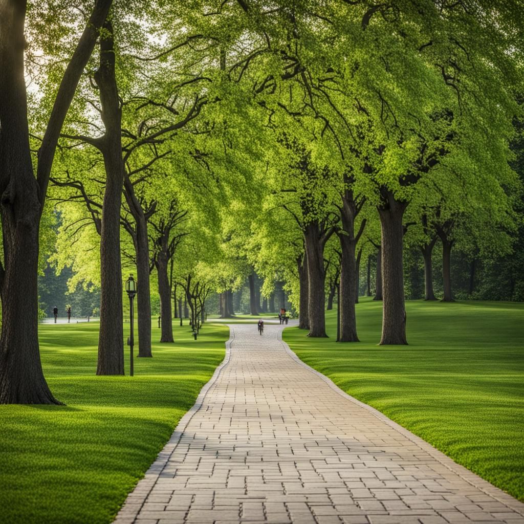 Paved Path to a Green Park