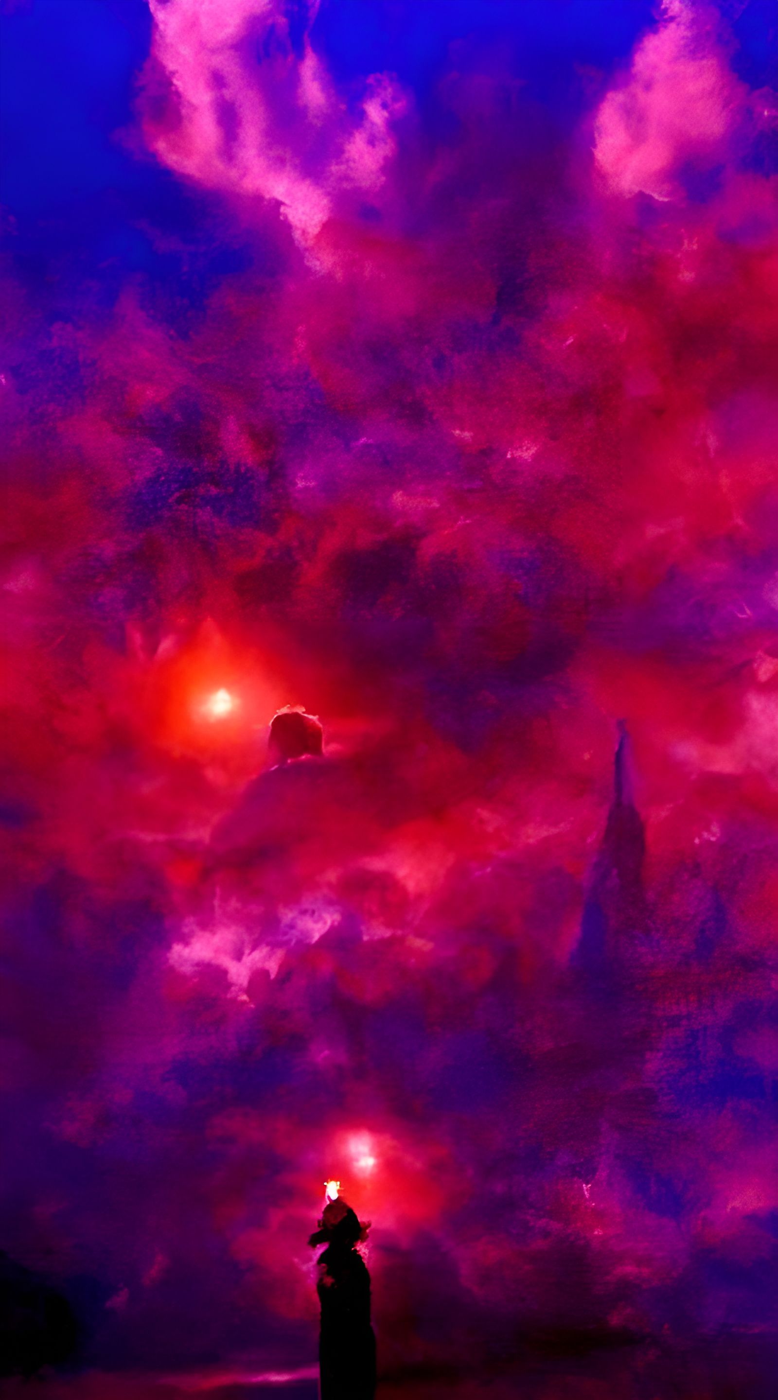 Cosmere Truthwatcher in Fantasy Landscape, Digital Illustrat...