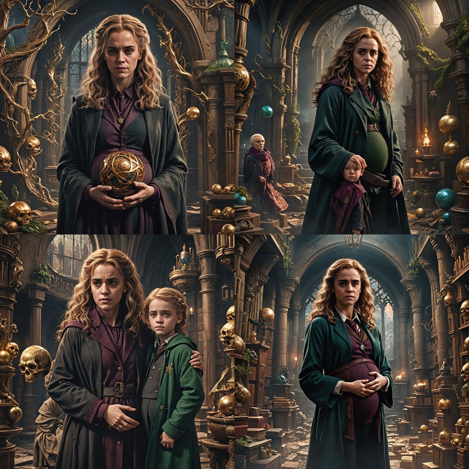Hermione Granger's Pregnancy: Detailed Fantasy Art